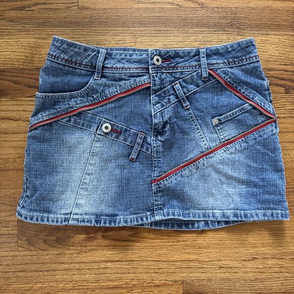 Southpole Dresses & Skirts - Womens Southpole Mini Skirt Jean Denim Blue Size 7 light blue C26